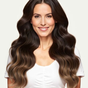 Clip-in hair extensions brown melt