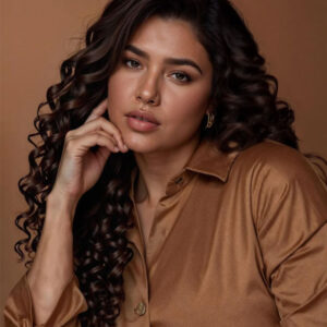 Curly (3A curls) clip-in extensions chocolate brown